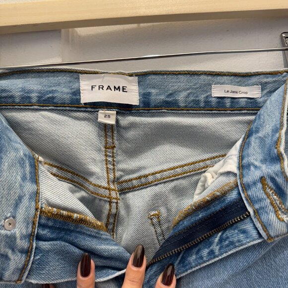 FRAME Le Jane Crop Straight Leg Jeans Size 25 - Picture 3 of 4